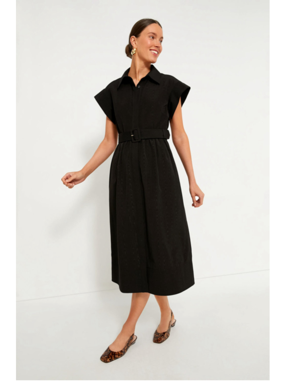 Women's Tuckernuck Black Chloe Midi Dress XS